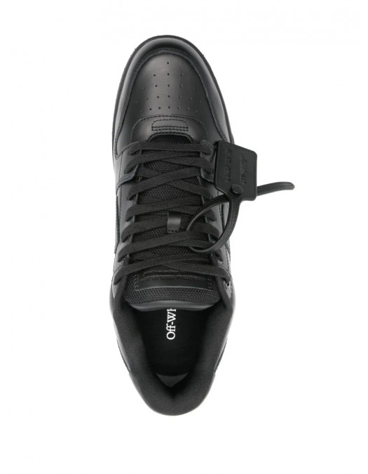 Sneakers OFF WHITE, Out Of Office, Leather, Men, Full Black - OMIA189C99LEA0131010