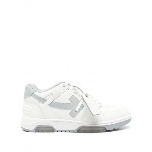 Sneakers OFF WHITE, Out of Office, Men, Grey Details, White Sneakers OFF WHITE, Out of Office, Men, Grey Details, White
