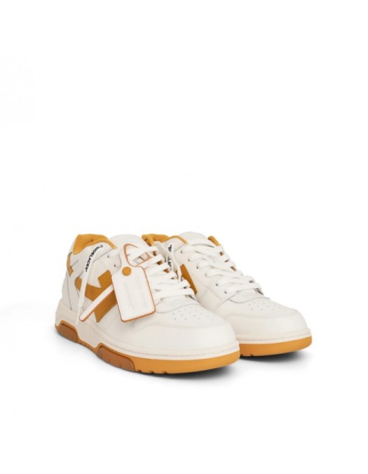 SNEAKERS OFF WHITE, Out Of Office, White/Ocher - OMIA189F23LEA0020116