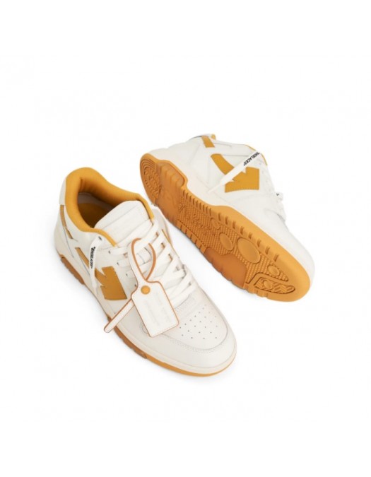 SNEAKERS OFF WHITE, Out Of Office, White/Ocher - OMIA189F23LEA0020116