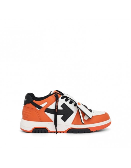 Sneakers OFF WHITE, Low Top, Out Of Office Calf Leather Sneaker in Orange Black - OMIA189F23LEA0082010