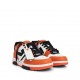 Sneakers OFF WHITE, Low Top, Out Of Office Calf Leather Sneaker in Orange Black - OMIA189F23LEA0082010