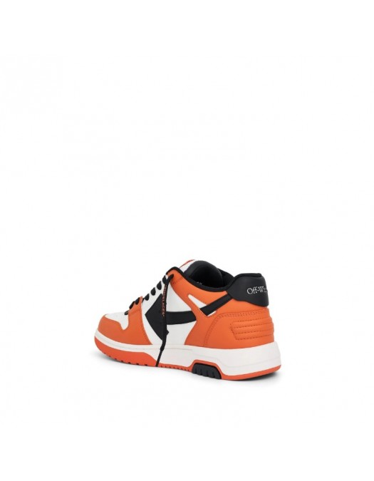 Sneakers OFF WHITE, Low Top, Out Of Office Calf Leather Sneaker in Orange Black - OMIA189F23LEA0082010