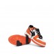 Sneakers OFF WHITE, Low Top, Out Of Office Calf Leather Sneaker in Orange Black - OMIA189F23LEA0082010