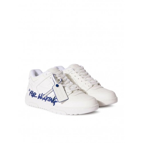 SNEAKERS OFF WHITE, Out Of Office, Electric Blue Details, White SNEAKERS OFF WHITE, Out Of Office, Electric Blue Details, White