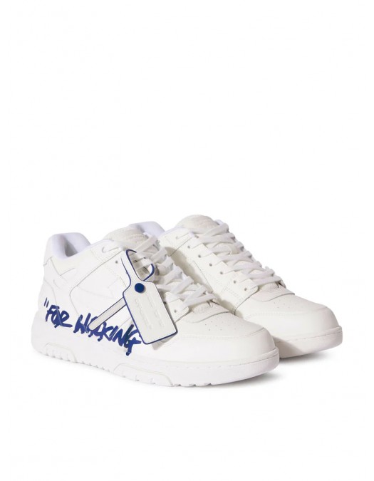 SNEAKERS OFF WHITE, Out Of Office, Electric Blue Details, White - OMIA189F24LEA0060145