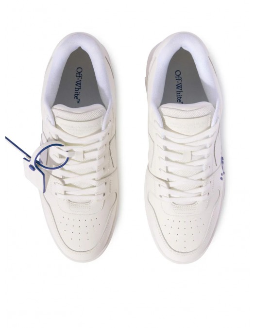 SNEAKERS OFF WHITE, Out Of Office, Electric Blue Details, White - OMIA189F24LEA0060145