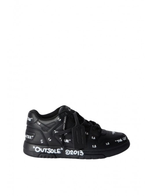 Sneakers OFF WHITE, Out Of Office Graffiti sneakers in smooth leather, Negru - OMIA189F25LEA0071001