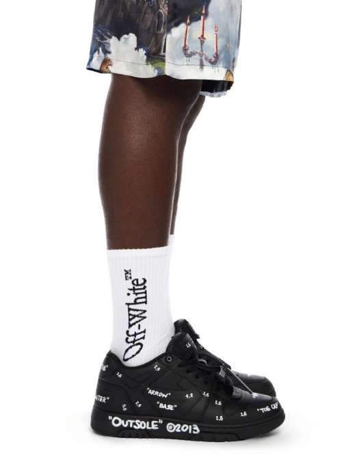 Sneakers OFF WHITE, Out Of Office Graffiti sneakers in smooth leather, Negru - OMIA189F25LEA0071001