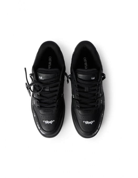 Sneakers OFF WHITE, Out Of Office Graffiti sneakers in smooth leather, Negru - OMIA189F25LEA0071001