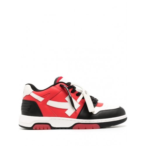 Sneakers OFF WHITE, Basket Out of Office, Red White Sneakers OFF WHITE, Basket Out of Office, Red White
