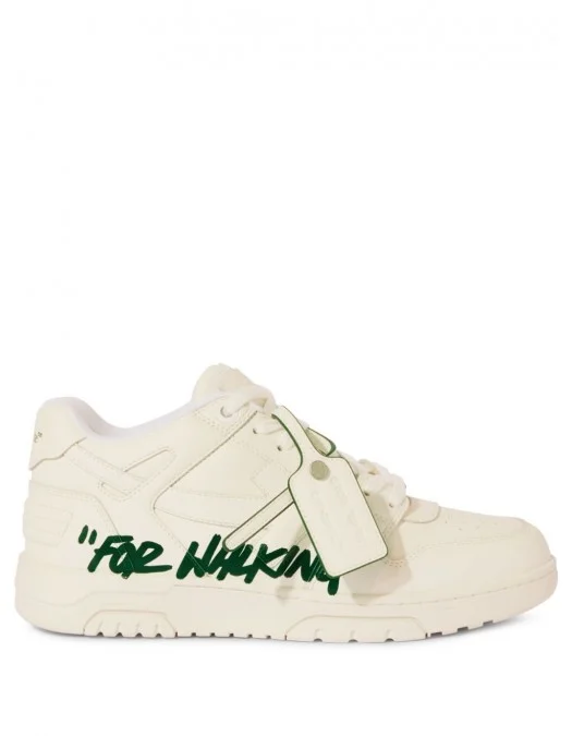 Sneakers OFF WHITE, Out Of Office For Walking, Green Details, White - OMIA189S25LEA005014A