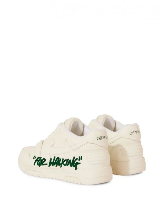 Sneakers OFF WHITE, Out Of Office For Walking, Green Details, White - OMIA189S25LEA005014A