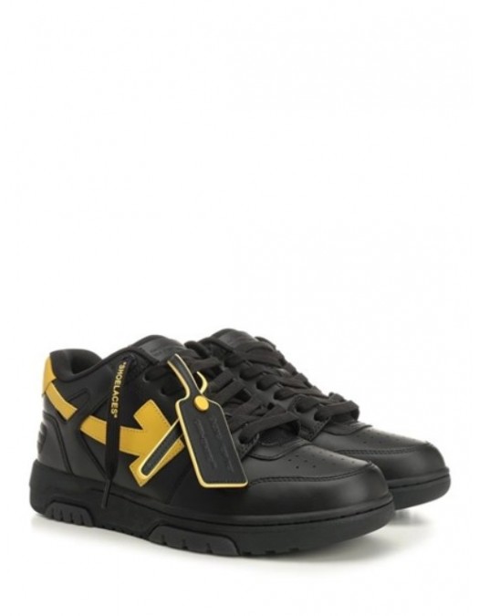 Sneakers OFF WHITE, Out Of Office 'For Walking' sneakers, Black and Yellow - OMIA189S26LEA0011016
