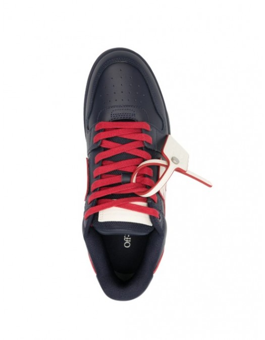 Sneakers OFF WHITE, Out Of Office arrow-detail sneakers, dark blue - OMIA189S26LEA00B4927