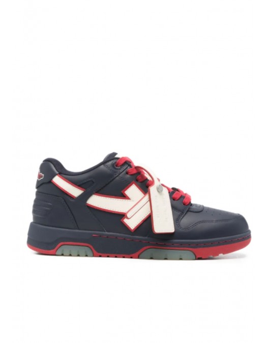 Sneakers OFF WHITE, Out Of Office arrow-detail sneakers, dark blue - OMIA189S26LEA00B4927