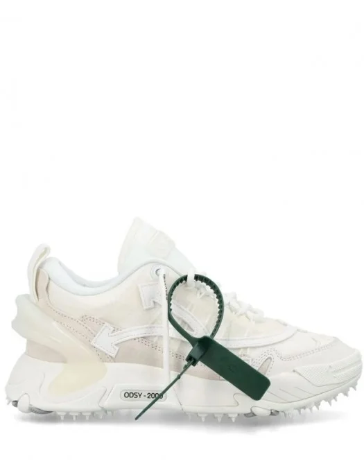 SNEAKERS OFF WHITE, Odsy 2000, Light Leather, For Him, Full White - OMIA190C99FAB0010101