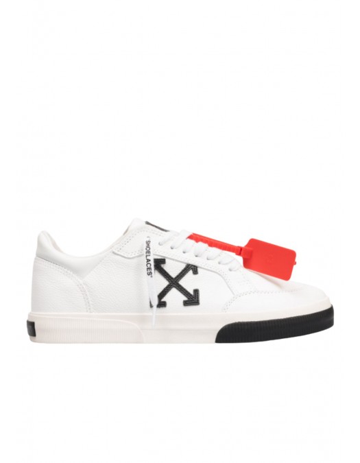 Sneakers OFF WHITE, White Vulc Low Leather Sneakers with Emblem - OMIA293C99LEA0020110