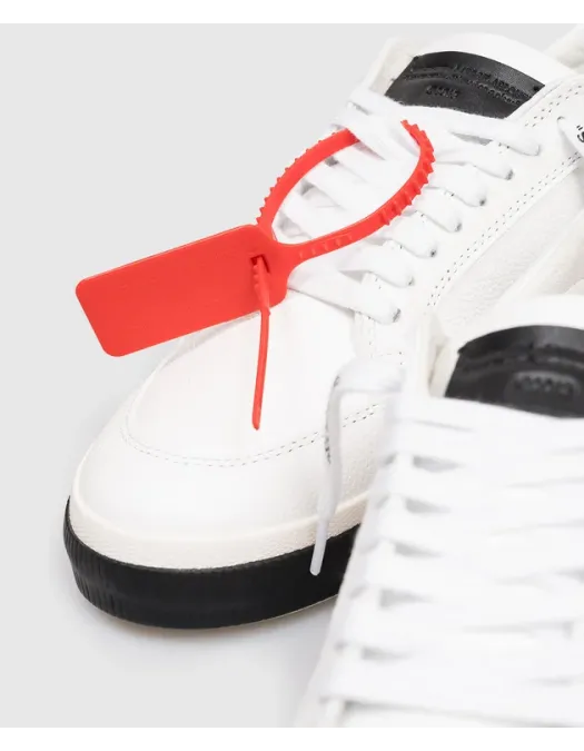 Sneakers OFF WHITE, White Vulc Low Leather Sneakers with Emblem - OMIA293C99LEA0020110