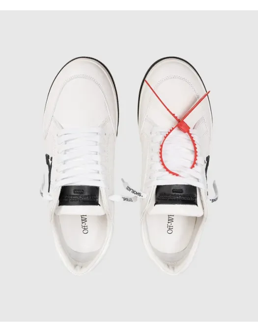 Sneakers OFF WHITE, White Vulc Low Leather Sneakers with Emblem - OMIA293C99LEA0020110