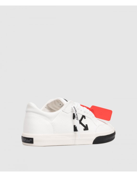Sneakers OFF WHITE, White Vulc Low Leather Sneakers with Emblem - OMIA293C99LEA0020110