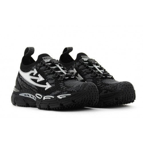 Sneakers OFF WHITE, BE RIGHT BACK BLACK/SILVER KNITTED