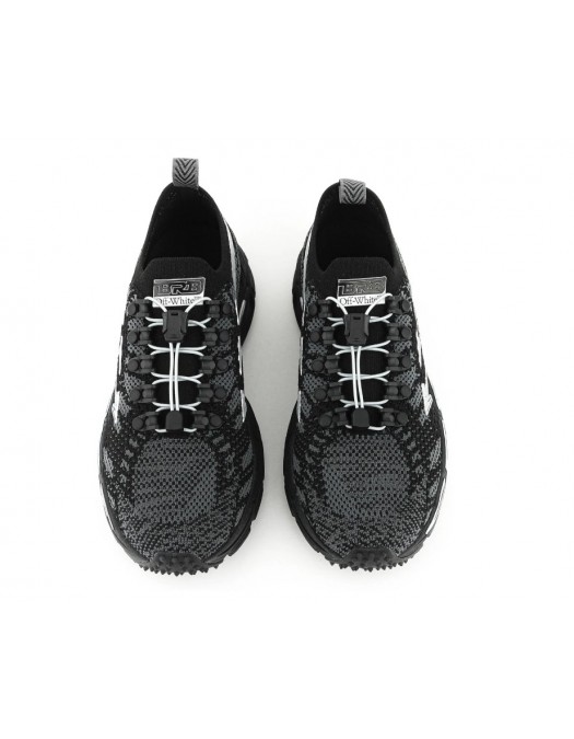 Sneakers OFF WHITE, BE RIGHT BACK BLACK/SILVER KNITTED - OMIA2AOS26FAB0011072