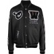 Jacheta OFF WHITE,  Varsity Jacket, Black - OMJA122F23LEA0021010