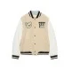 Jacheta OFF WHITE, Star Logo Varsity Jacket, Cream - OMJA122S26LEA00210