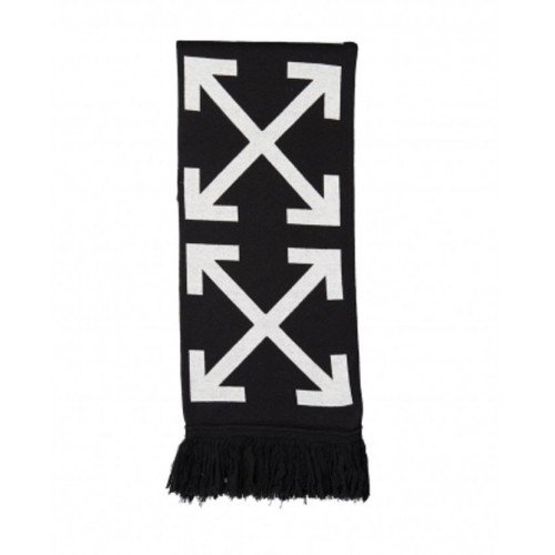 ESARFA OFF WHITE Arrows motif, BLACKWHITE