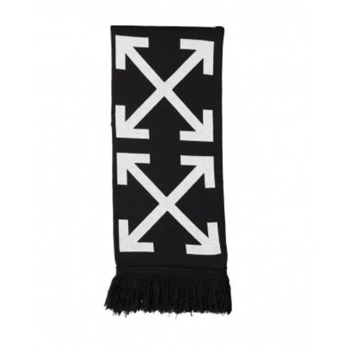 ESARFA OFF WHITE Arrows motif, BLACKWHITE