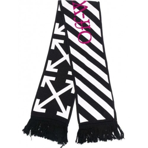 ESARFA OFF WHITE Arrows motif, BLACKWHITE