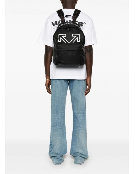 Rucsac OFF WHITE, Heritage backpack Black - OMNB126C99FAB0011001