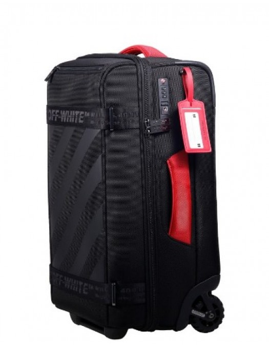 Troler OFF WHITE, Arrows trolley luggage, Black - OMNG004S26FAB0011010