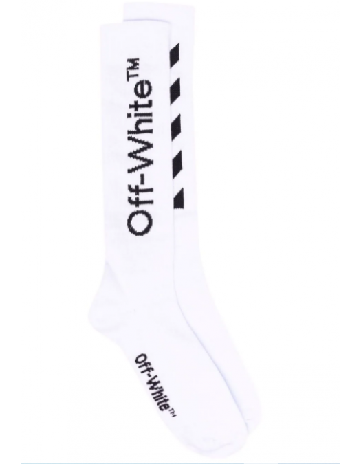 SOSETE OFF WHITE ,Diagonal Stripe Socks - OMRA001F21KNI0030110