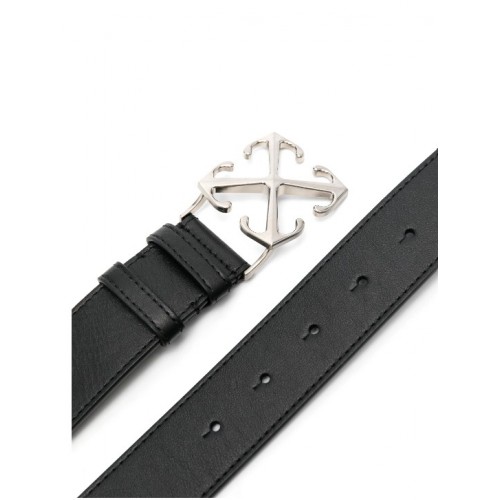 Curea OFF WHITE, Arrow leather belt
