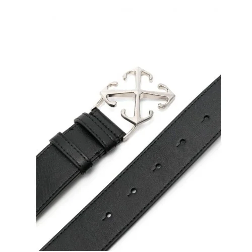 Curea OFF WHITE, Arrow leather belt