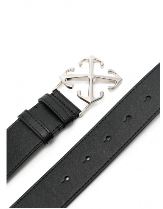 Curea OFF WHITE, Arrow leather belt - OMRB14GS26LEA0031016