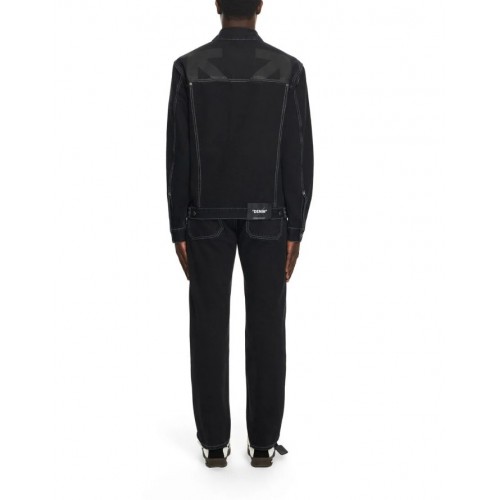 Jacheta OFF WHITE, Half Arrow Denim Skate Jacket