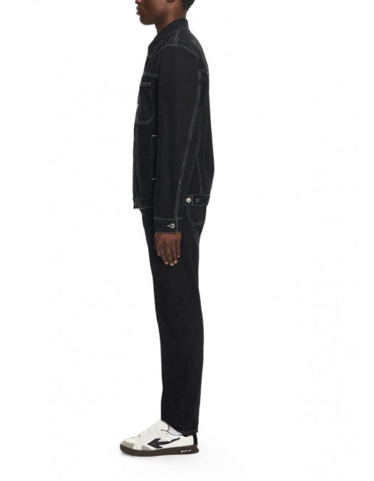 Jacheta OFF WHITE, Half Arrow Denim Skate Jacket - OMYE09QS26D001019