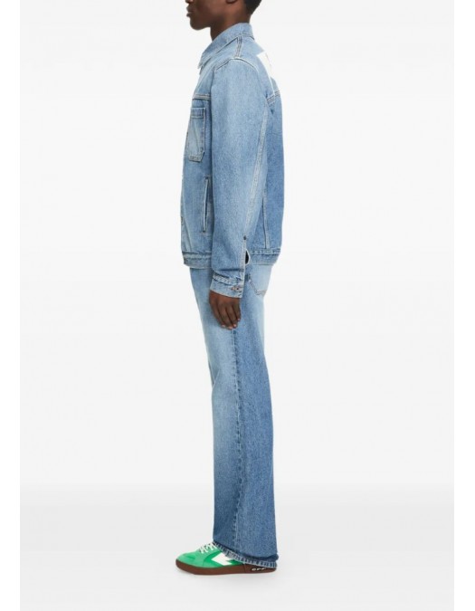 Jacheta OFF WHITE, Half Arrow Denim Skate Jacket - OMYE09QS26D002400