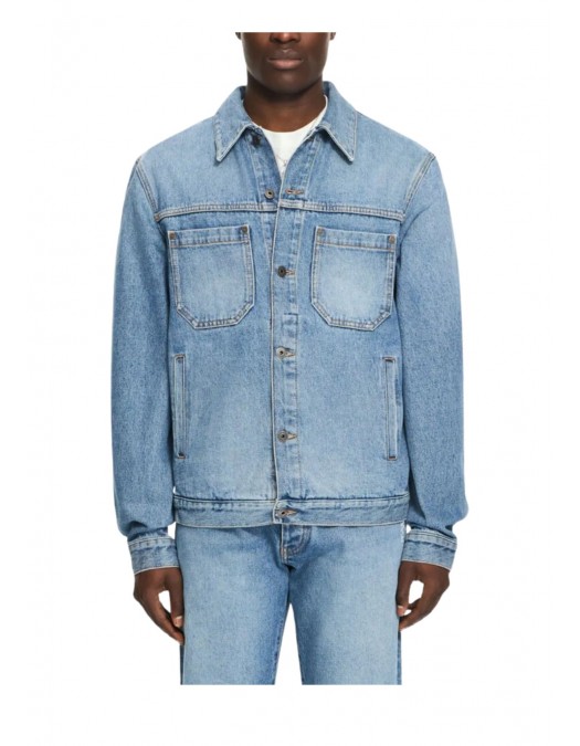 Jacheta OFF WHITE, Half Arrow Denim Skate Jacket - OMYE09QS26D002400