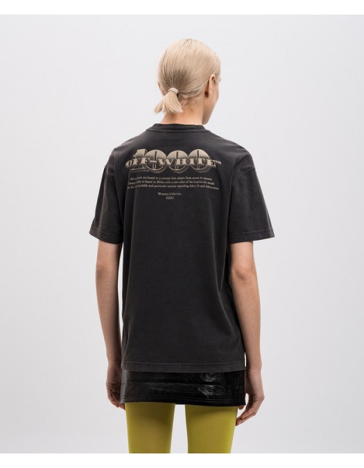 Tricou OFF WHITE, Martyrdom Printed, Dark Grey - OWAA089S25JER00A070B