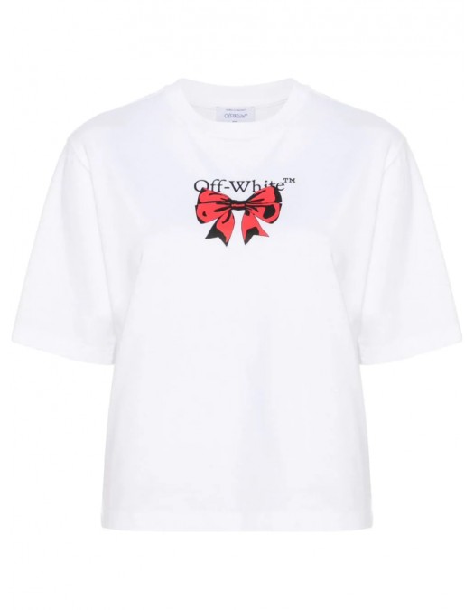 Tricou OFF WHITE, Pink Ribbon, White - OWAA124F24JER0040125