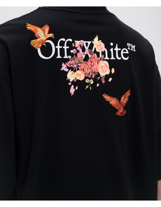 Tricou OFF WHITE, Springtime Print, Logo Insert, Black - OWAA134S25JER0011001