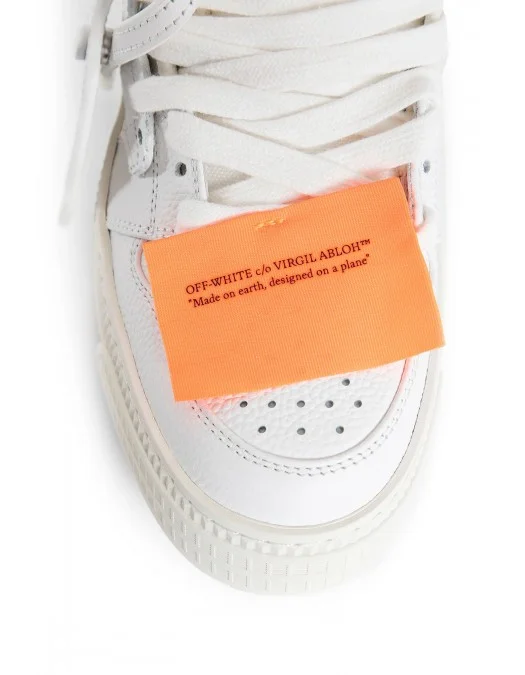 Sneakers OFF WHITE, 3.0 Off Court, Women, Orange Details, Arctic White - OWIA112C99LEA0050120