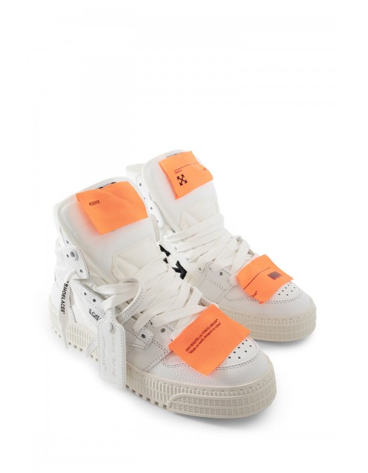 Sneakers OFF WHITE, 3.0 Off Court, Women, Orange Details, Arctic White - OWIA112C99LEA0050120