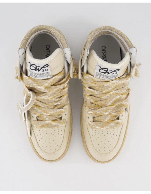 SNEAKERS OFF WHITE, 3.0 Off Court, Beige, Mustard Yellow Insert, Men - OMIA065F24LEA0026161