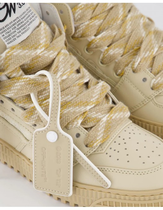 SNEAKERS OFF WHITE, 3.0 Off Court, Beige, Mustard Yellow Insert, Women - OWIA112F24LEA0026161