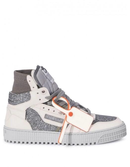 SNEAKERS OFF WHITE, 3.0 Off Court, Grey Glitter, Women - OWIA112F24LEA0040972